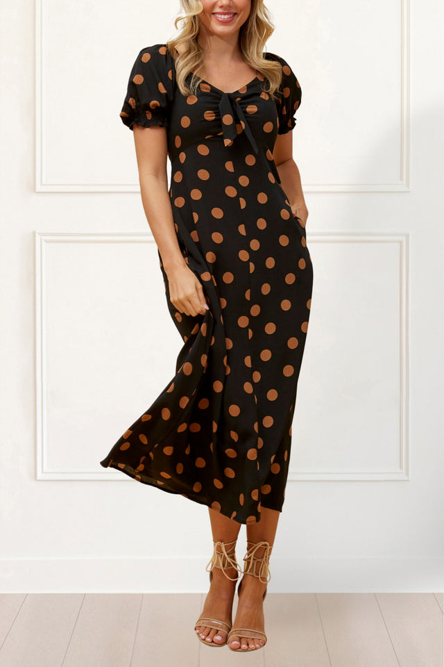 Charlotte Midi Dress Polka Dot Print