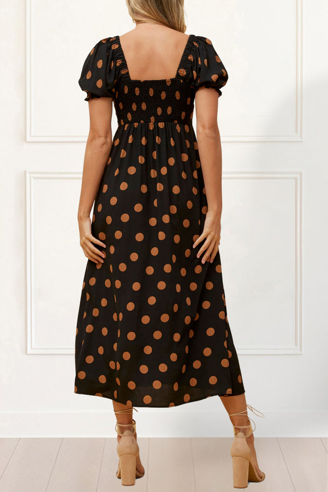 Charlotte Midi Dress Polka Dot Print