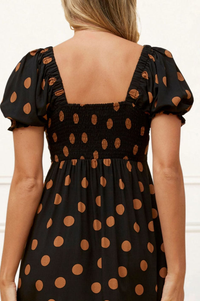 Charlotte Midi Dress Polka Dot Print