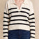 Charlotte Striped Polo Collar Knit Sweater
