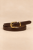 Black Slim Gold-Buckle Belt