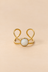 Bague boucles Ovale Plaquée Or 18 Carats