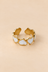 Bague Cœurs Blancs Et Dorés