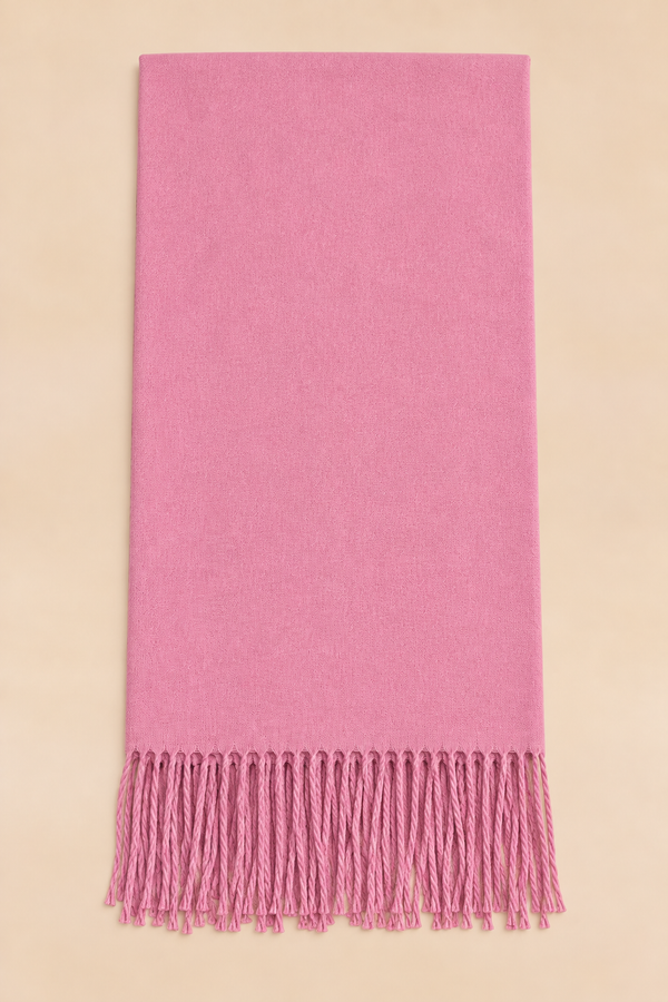 Foulard Rose Franges