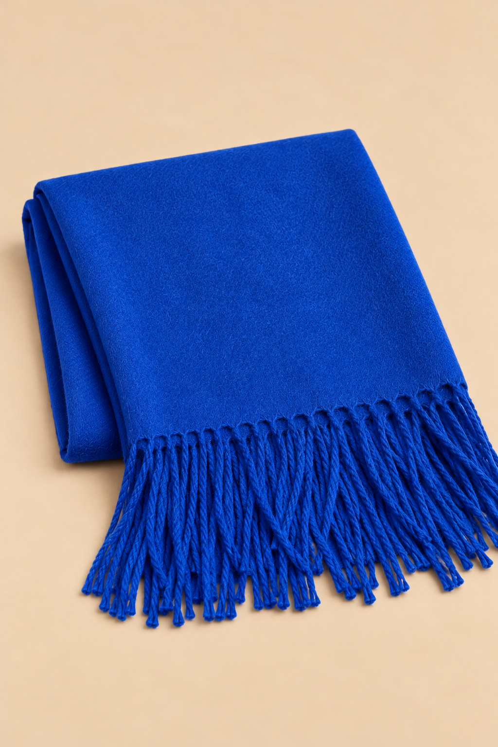 Sapphire Blue Fringe Scarf