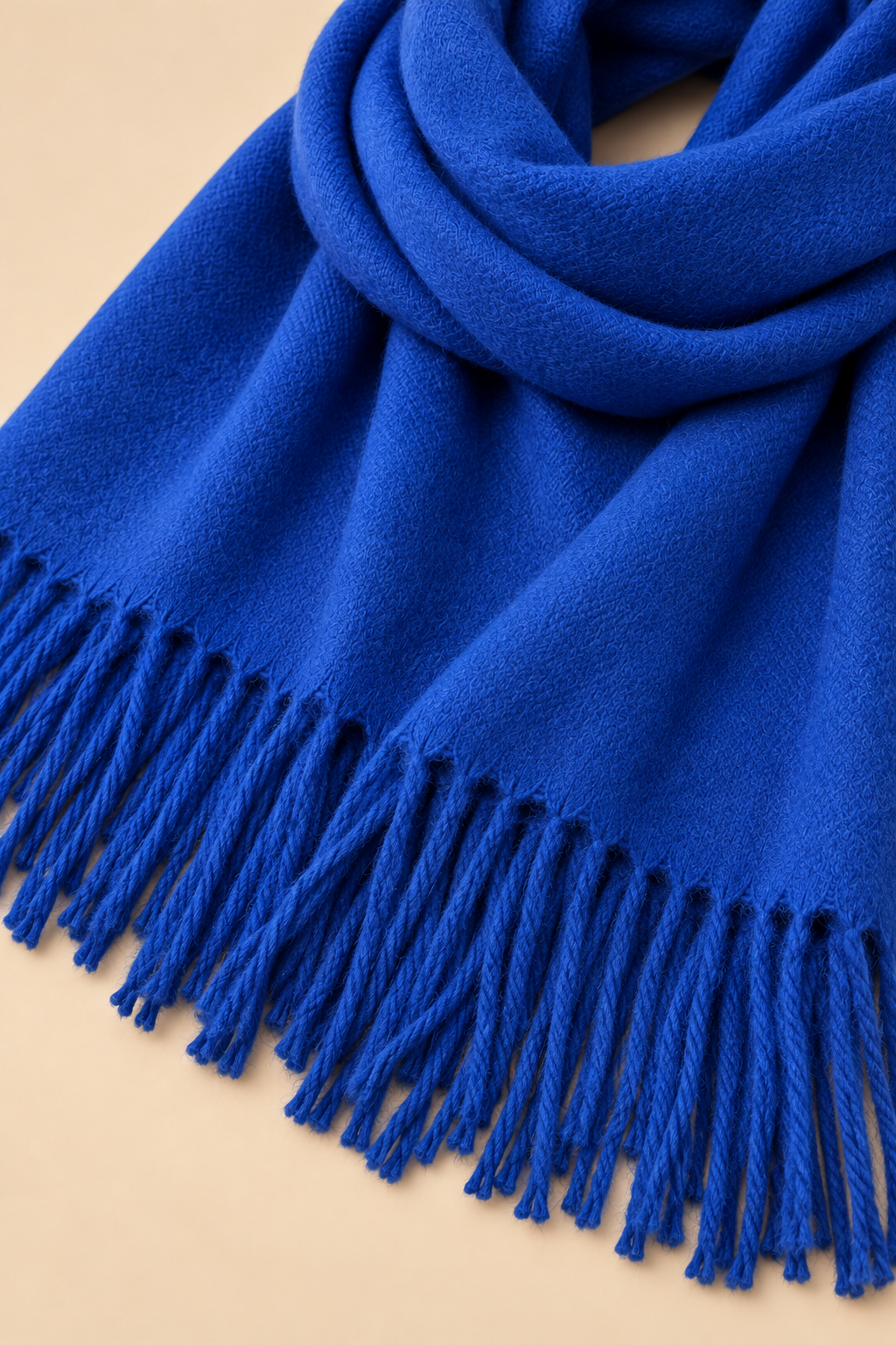 Sapphire Blue Fringe Scarf