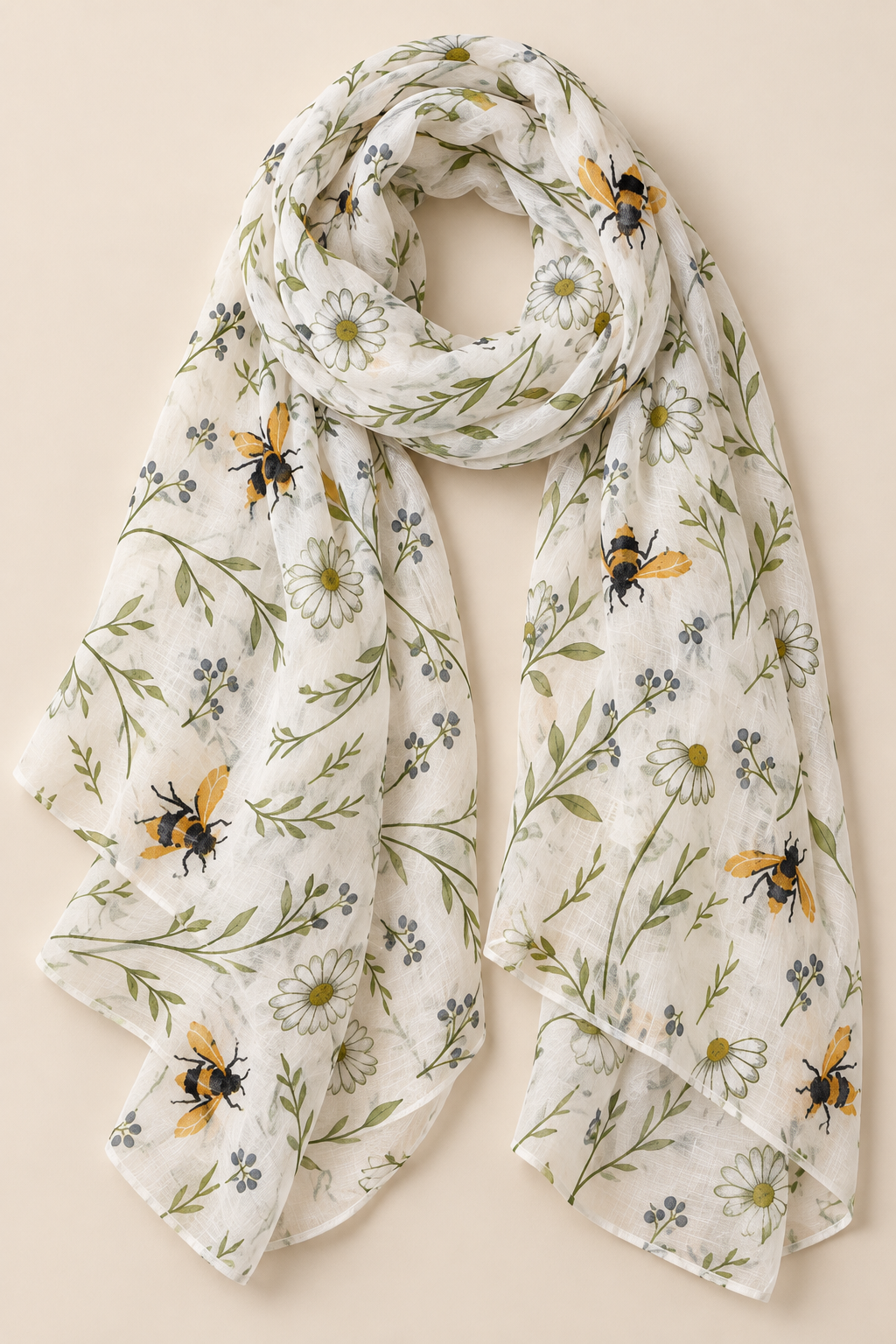 Scarf Bees & Flowers