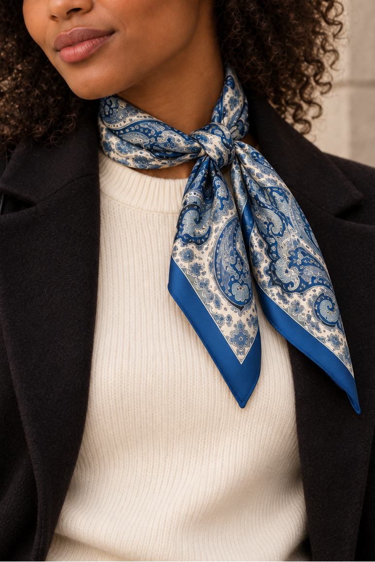 Foulard Carré Motif Floral 
