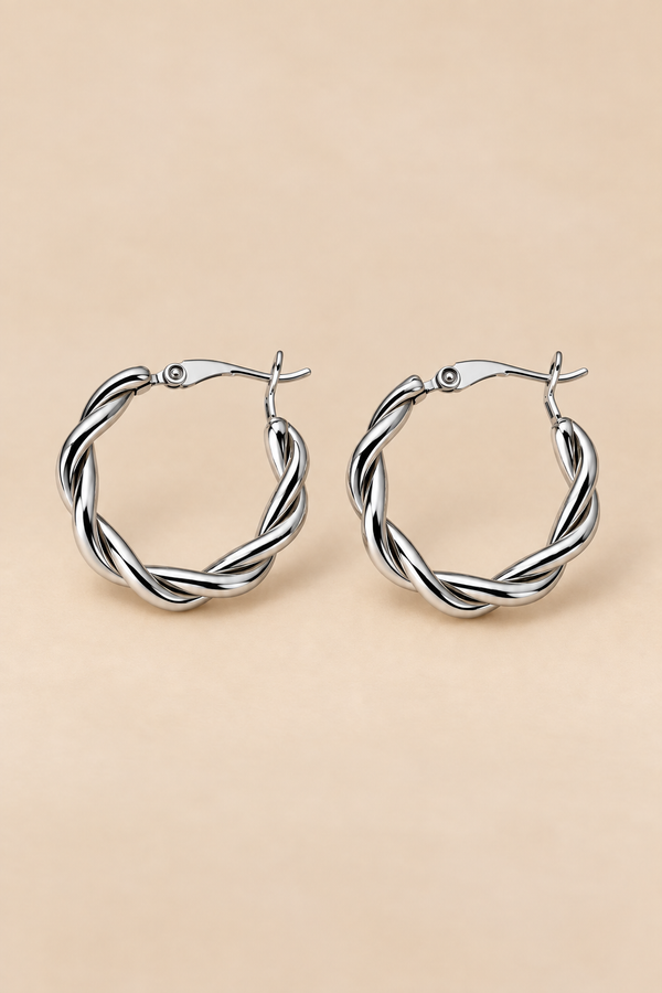 Boucles d'oreilles torsadées 