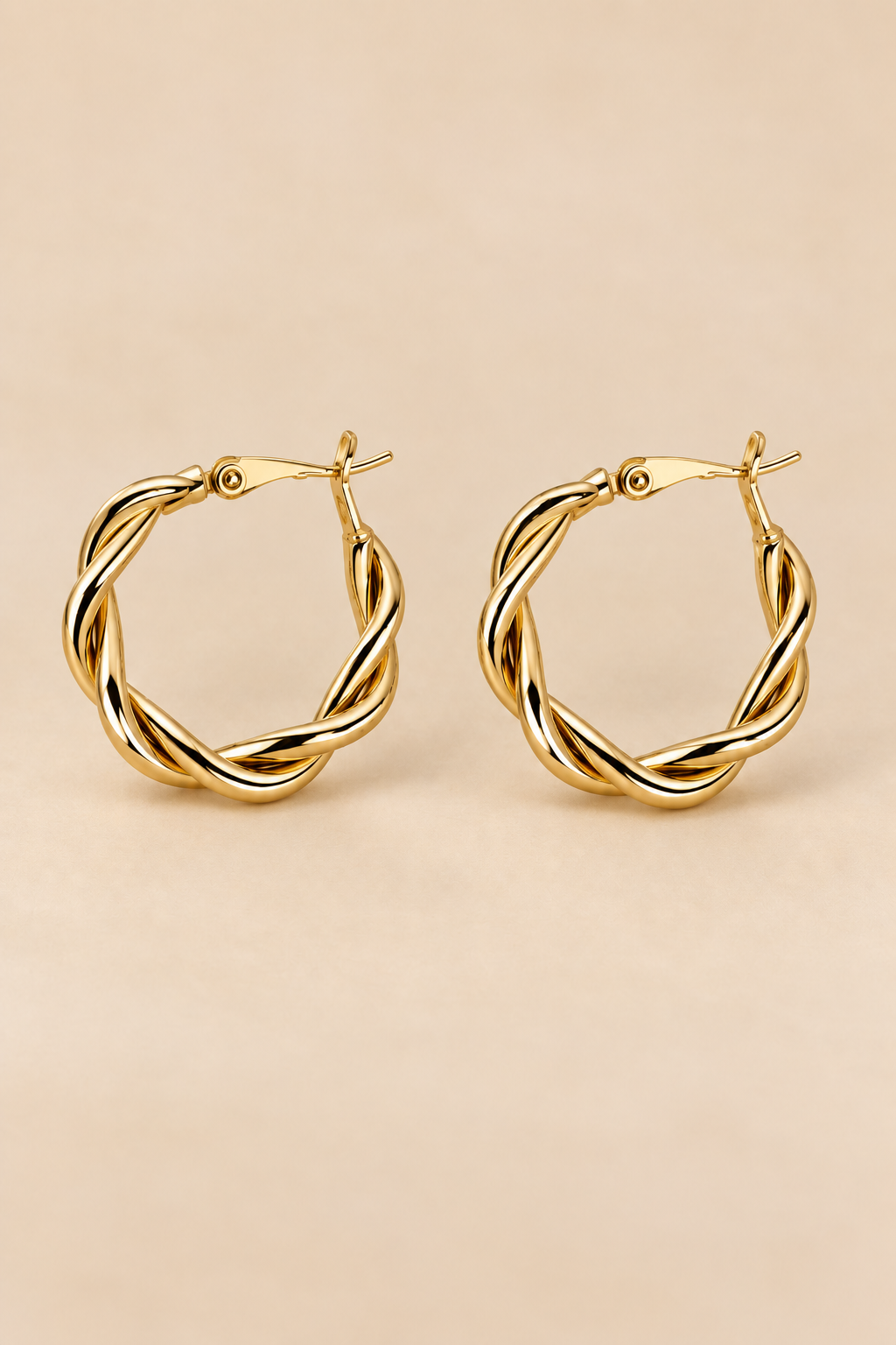 Boucles d'oreilles torsadées 