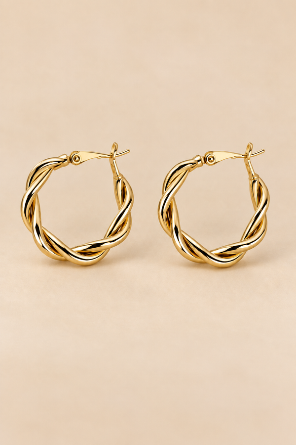 Boucles d'oreilles torsadées 