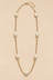 Long Pearl-Look Chain Necklace