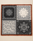 Foulard carré neutre à motif patchwork