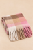 Foulard rose et camel à blocs de couleurs
