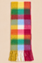 Multicolour Plaid Fringe Scarf