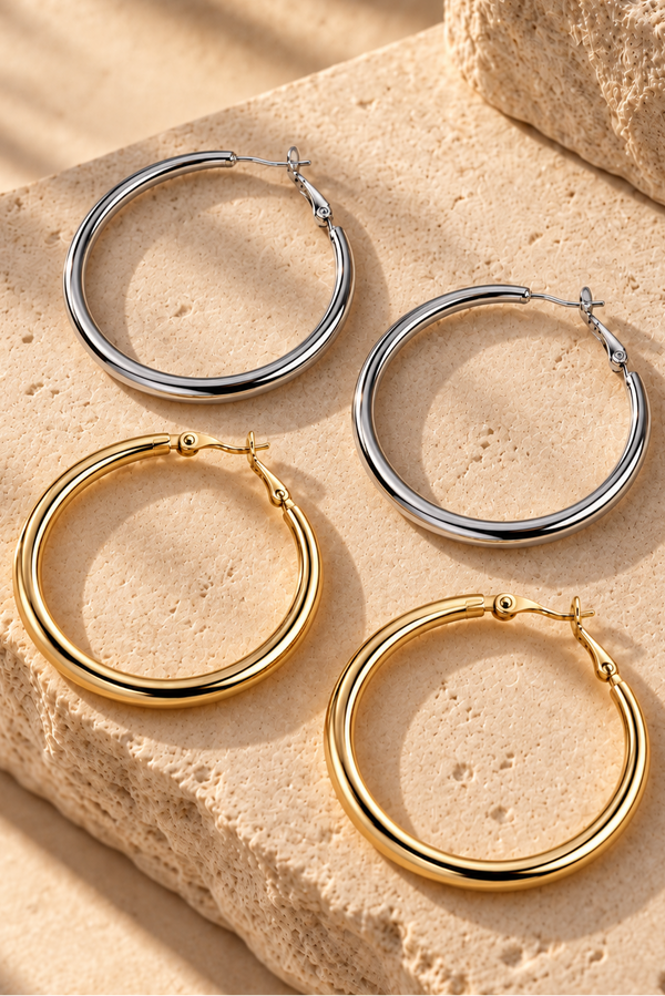 Open Circle Earrings