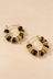 Brown Beaded Tigre Eye Hoop Earrings