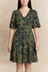 Fleur Green Floral Fit & Flare Dress
