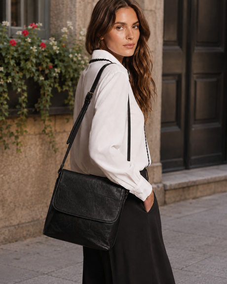 Kiara Vegan Shoulder Bag Flap Crossbody