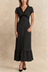 Constance robe maxi noire à pois