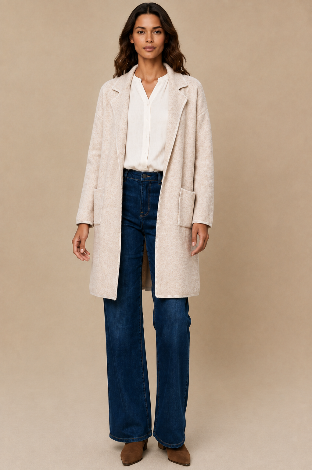 Solana Knit Cardigan Long Open-Front