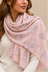 Foulard long rose à imprimé animalier