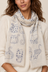 Foulard long rose à imprimé animalier