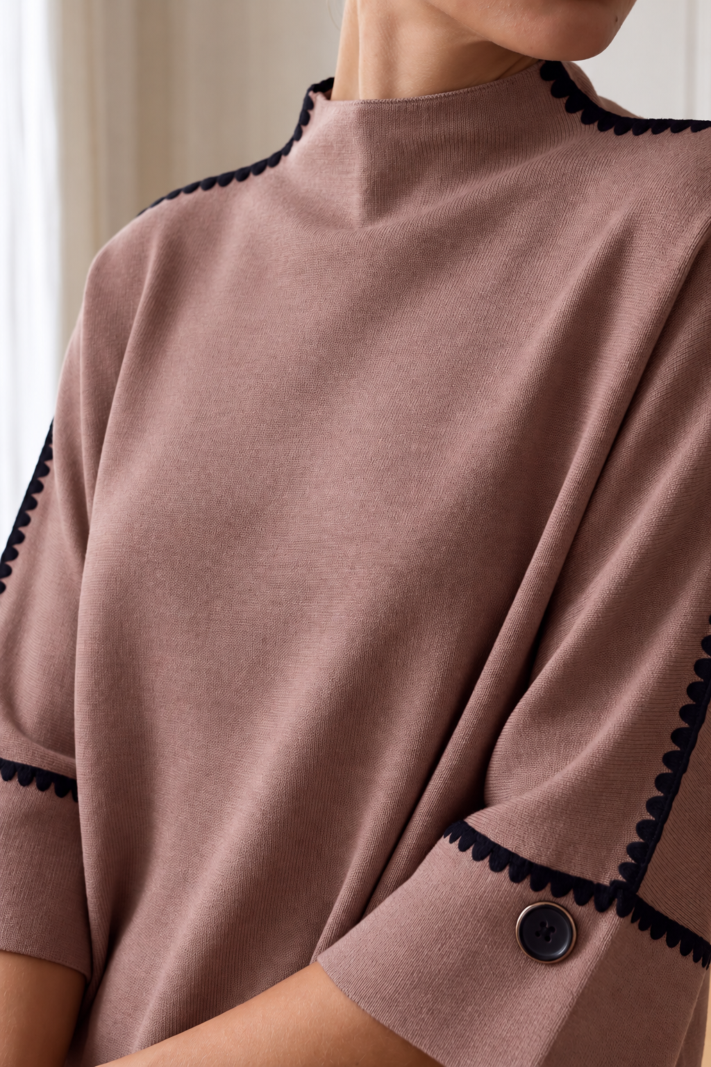 Celestine Mock Neck Knit Top