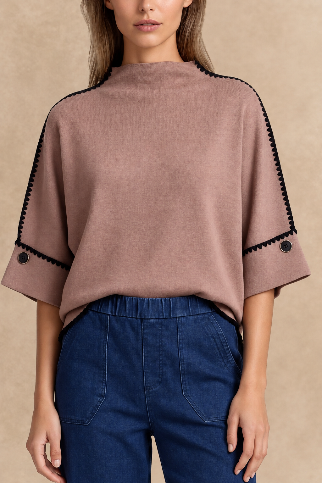 Celestine Mock Neck Knit Top
