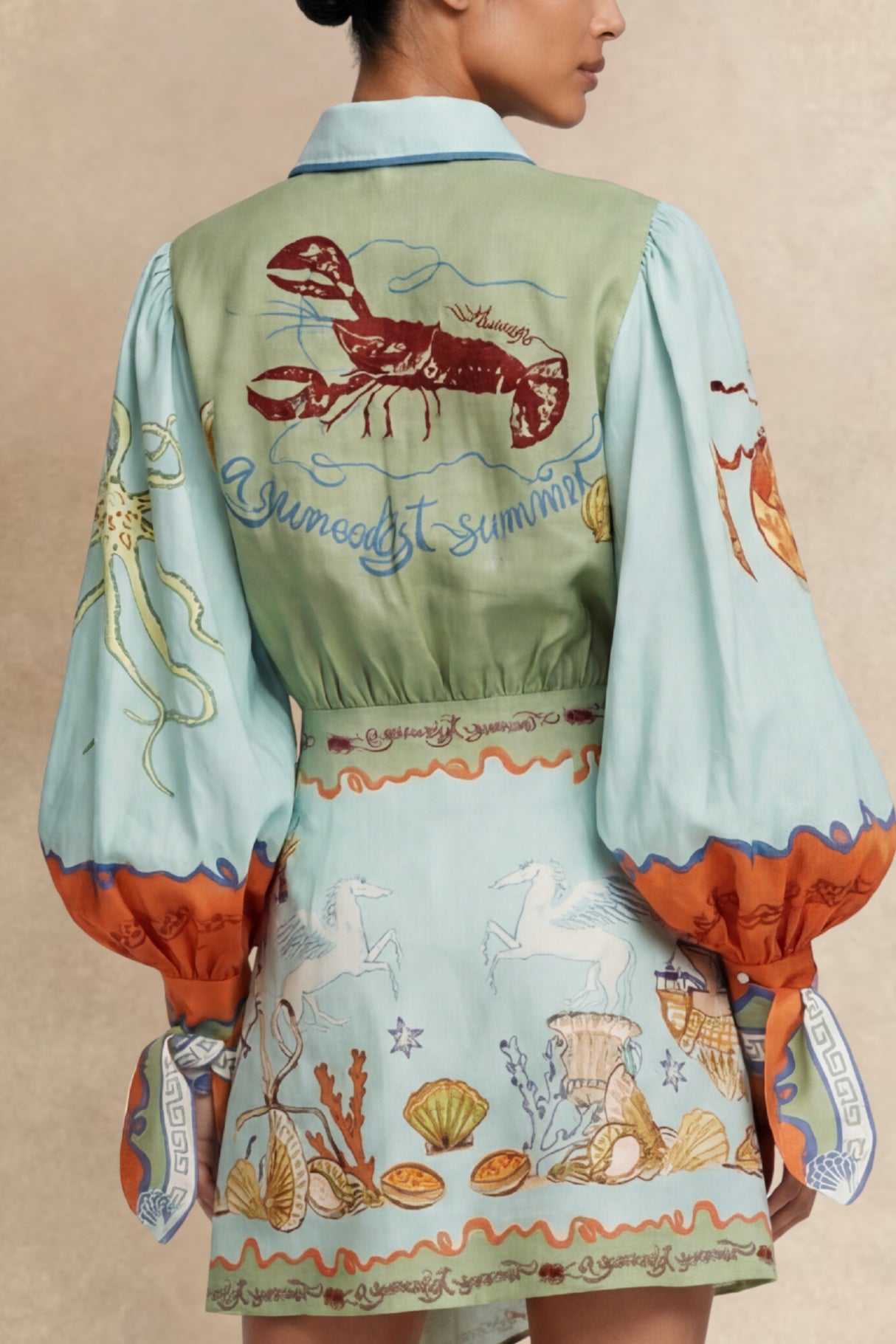Christina Robe Chemise Manches Longues