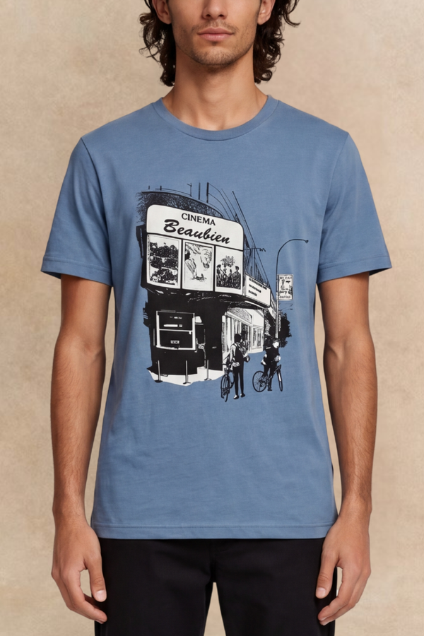 Cinéma Beaubien T-Shirt Homme Bleu