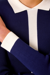 Clarissa Knit Dress with Contrast Trim