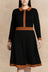 Robe en tricot Clarissa à bordures contrastantes