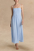 Colette Robe Midi Bretelles Fines Corsage Plissé