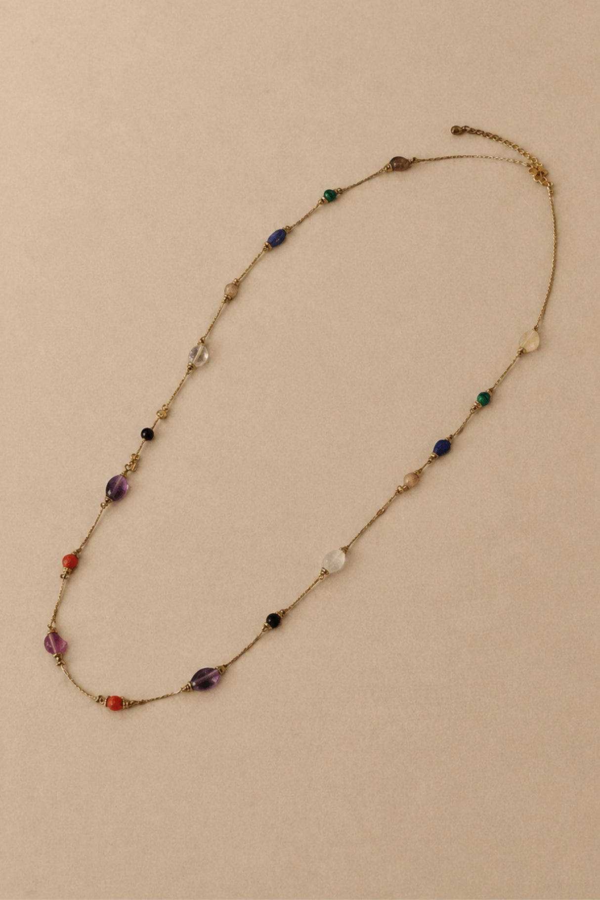 Collier Long Pierres Multicolores