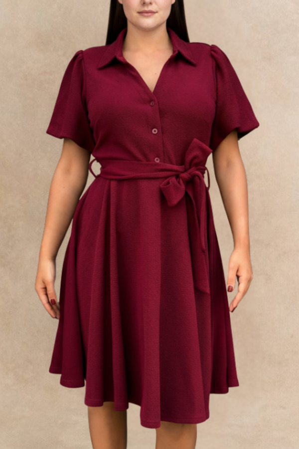Coralie Tie-Waist Fit & Flare Dress
