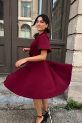 Coralie Tie-Waist Fit & Flare Dress