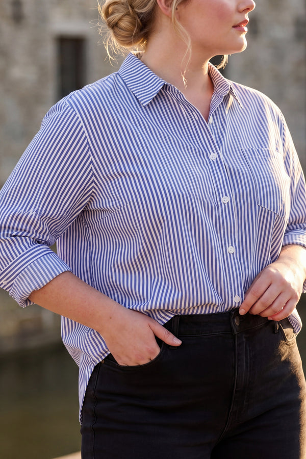 Daria Striped Fit Button Up Shirt