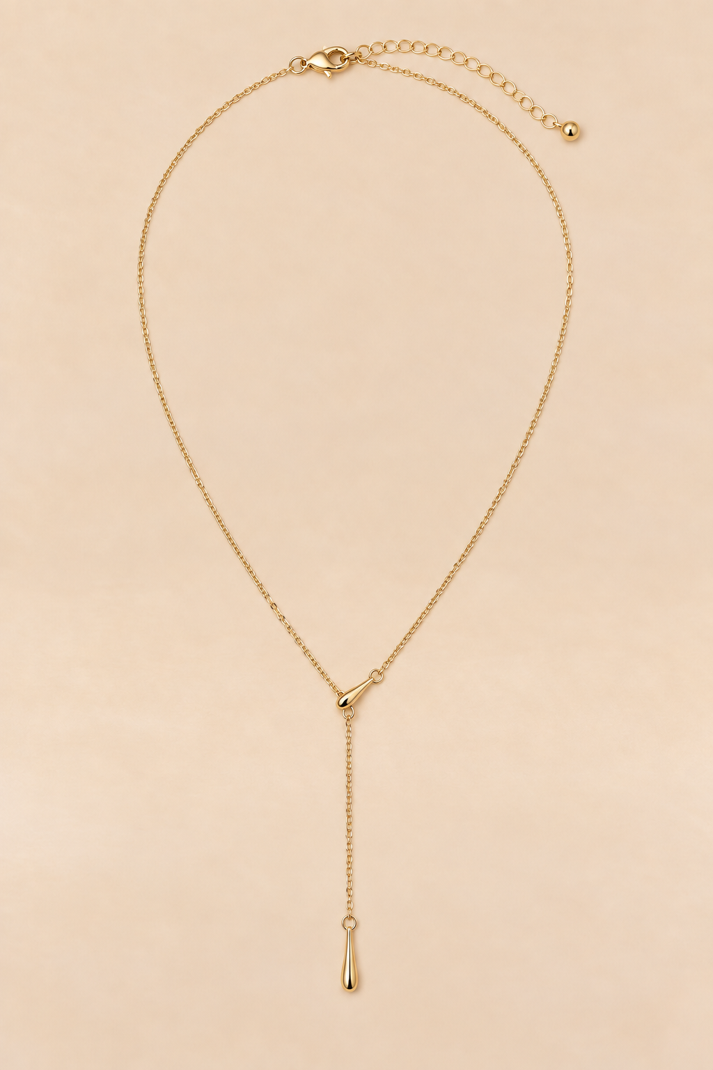 Collier Lasso Doré Pendentif Tombant