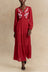 Drew Contrast Embroidered Detail Maxi Dress