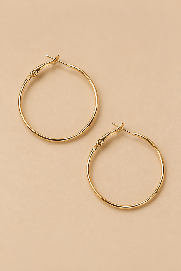 Classic Gold-Tone Hoop Earrings