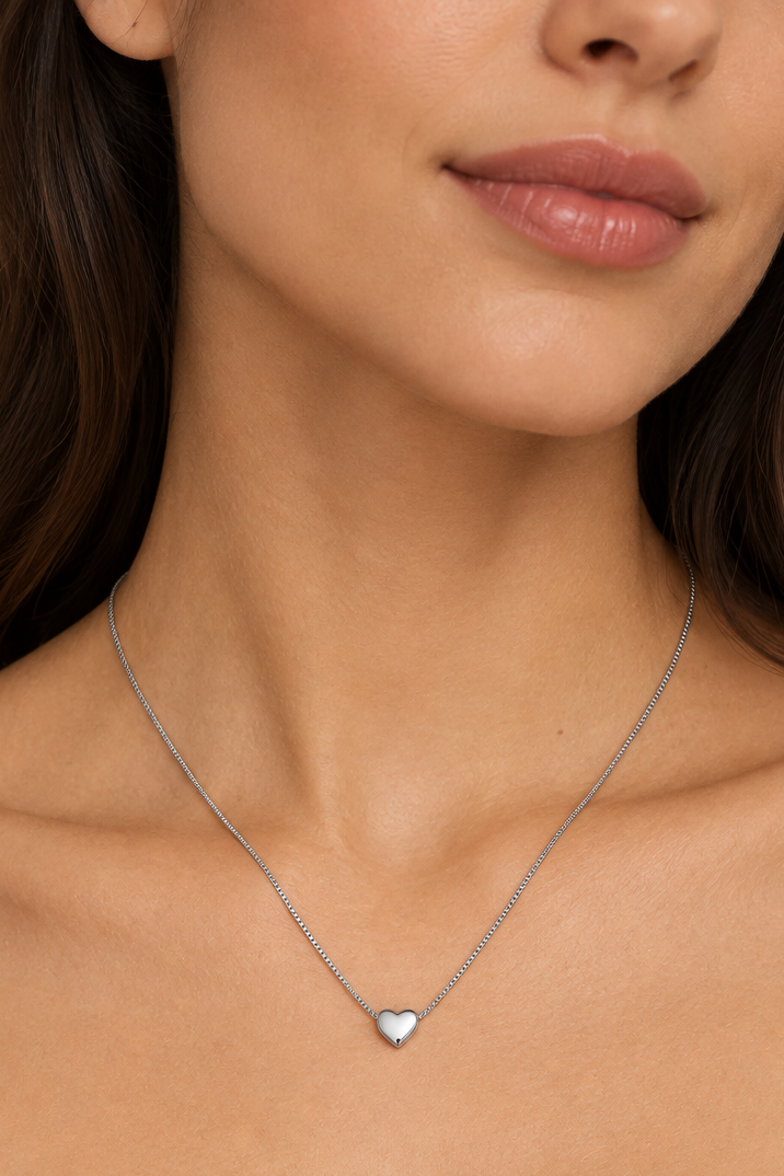 Collier Délicat Pendentif Cœur Argent