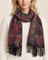 Scarf Paisley Floral Motif Fringed