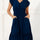 Elise Boho V-Neck Midi Dress - Button Down, Short Sleeve, Pockets - Onze Montreal Navy / XS Annick