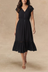 Robe Elise bohème unie boutonnée