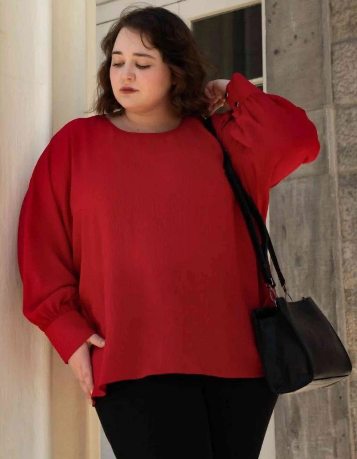 Eloise Oversized Blouse Long Sleeves Solid
