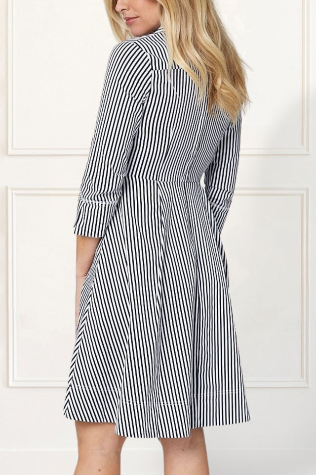 Estelle Shirt Dress Waist Tie Striped