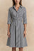 Estelle Robe Chemise Rayée Taille Nouée