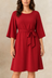 Jennifer Solid Belted Dress