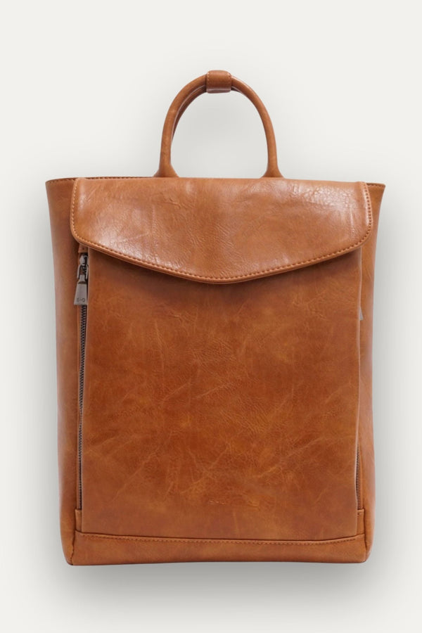 Evie Laptop Backpack Crossbody Flap Front